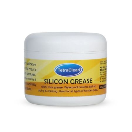 TetraClean Silicon Grease – 100% Pure, Waterproof, High Temperature & Electrical Insulation Lubricant for Bearings, Machinery & Automotive Parts