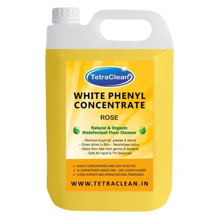Tetraclean White Phenyl Concentrated Liquid-5L – Heavy-Duty Disinfectant & Floor Cleaner