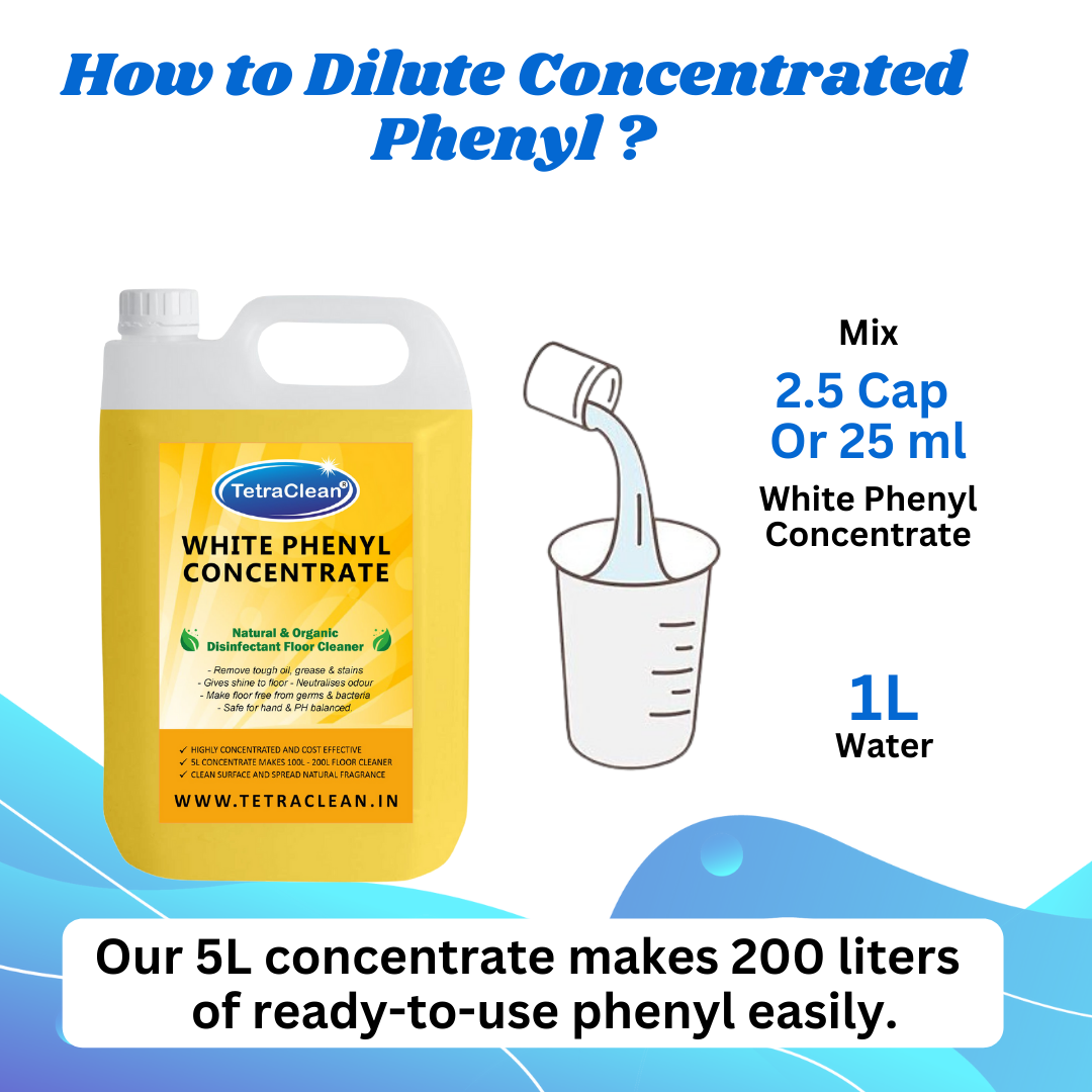 TetraClean White Phenyl Concentrate Liquid 5L– Jasmine Fragrance