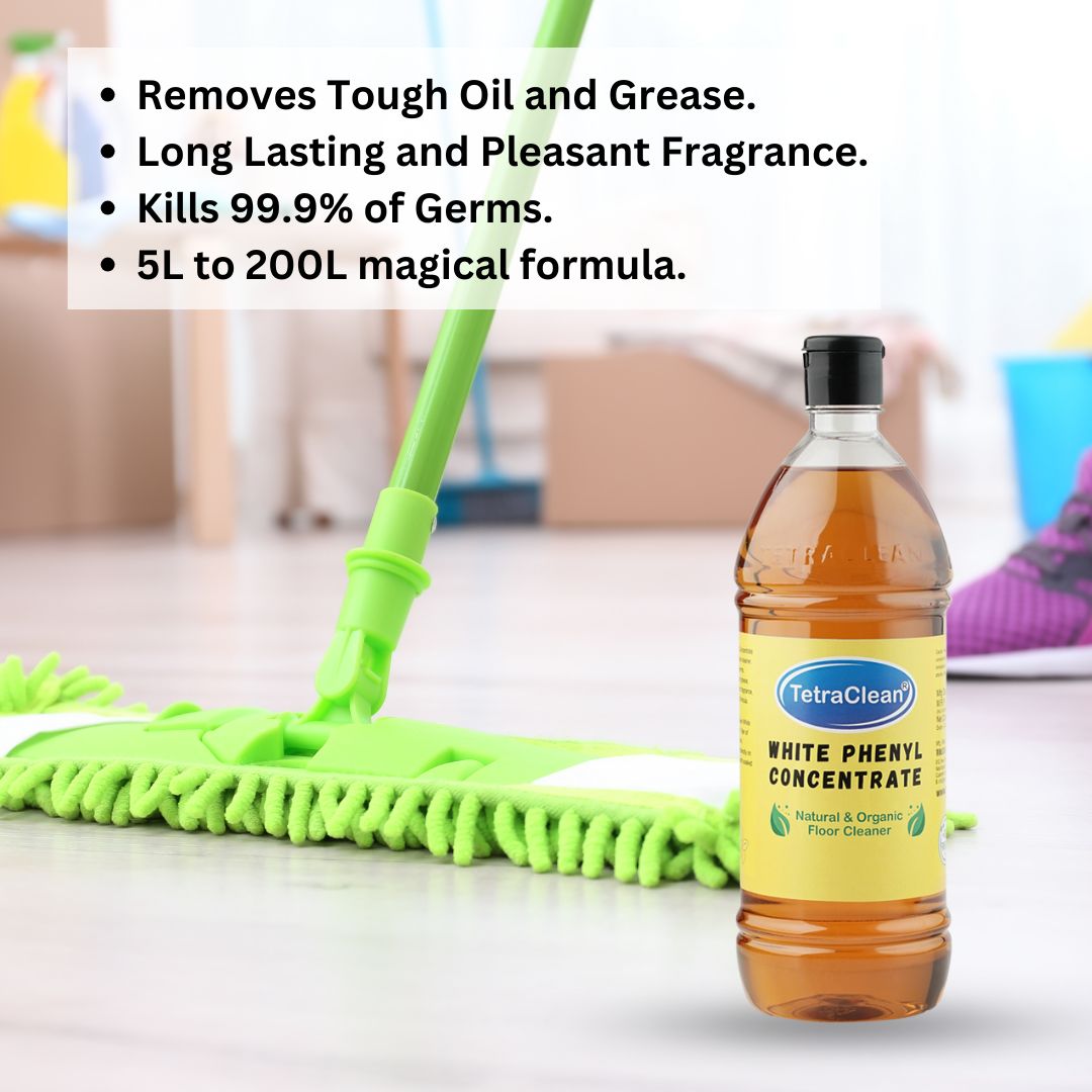 TetraClean White Phenyl Concentrate with Rose Fragrance Fragrance 1L