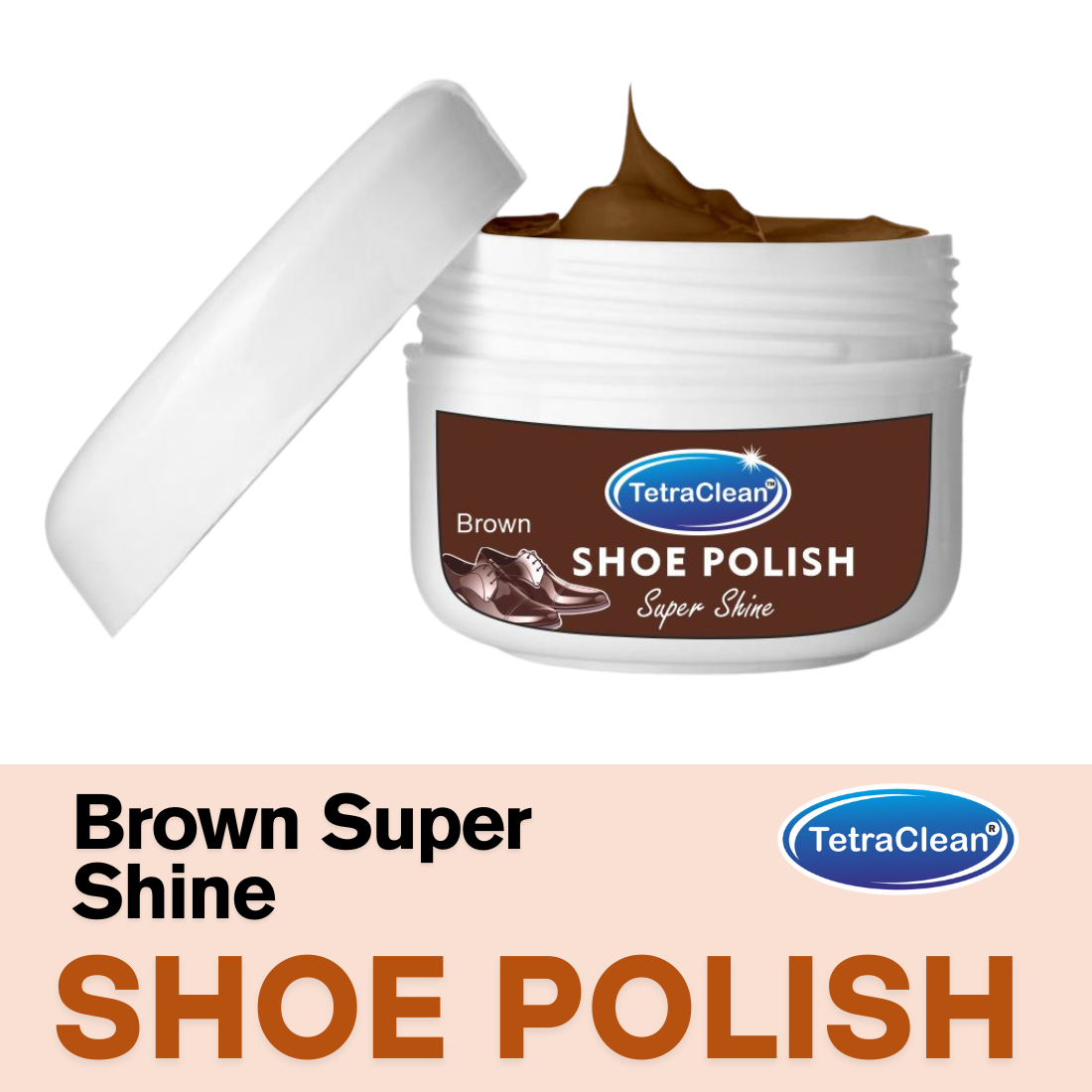 TetraClean Brown Shoe Polish – Leather Polish 100g