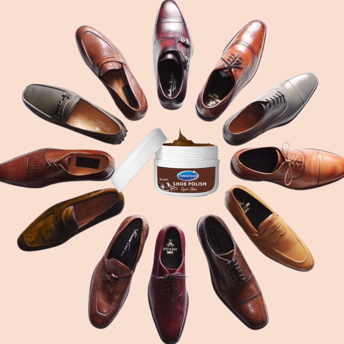 TetraClean Brown Shoe Polish – Leather Polish 100g