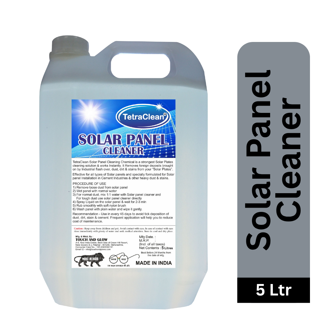 TetraClean Solar Panel Cleaner Chemical, 5L