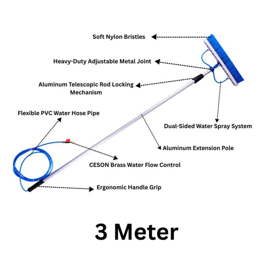 TetraClean Solar Panel Cleaning Brush 3 Meter