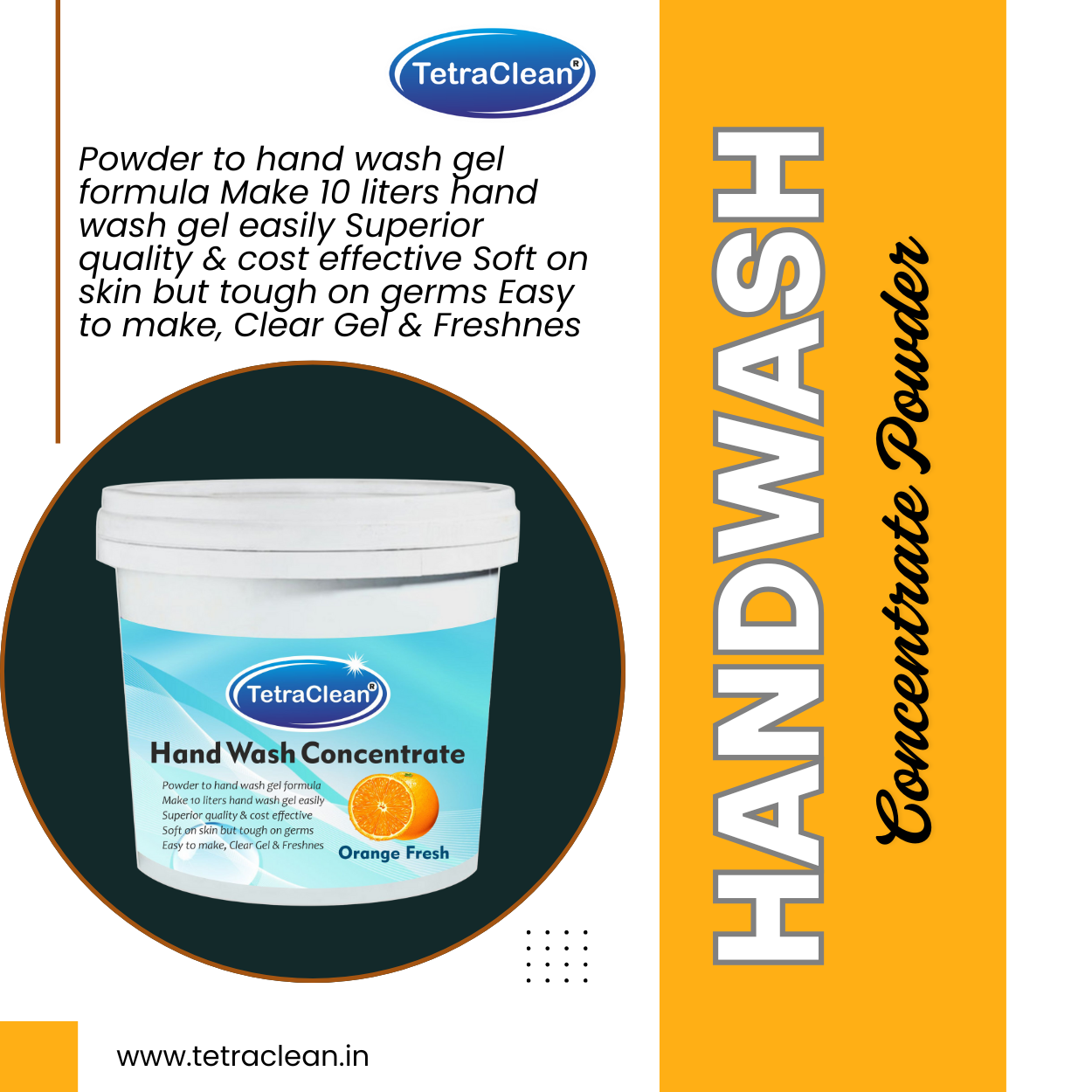 TetraClean Hand Wash Concentrate Powder Orange - 500g