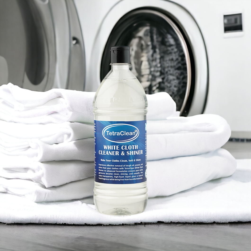 TetraClean White Cloth Cleaner & Shiner – Tough on Stains, Gentle on Fabrics 1,Ltr