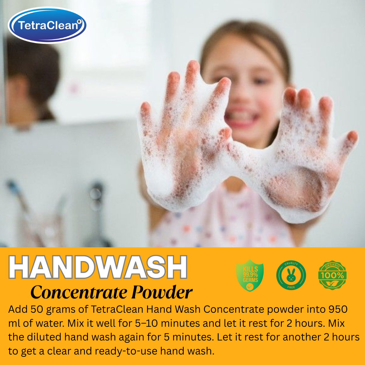 TetraClean Hand Wash Concentrate Powder Orange - 500g