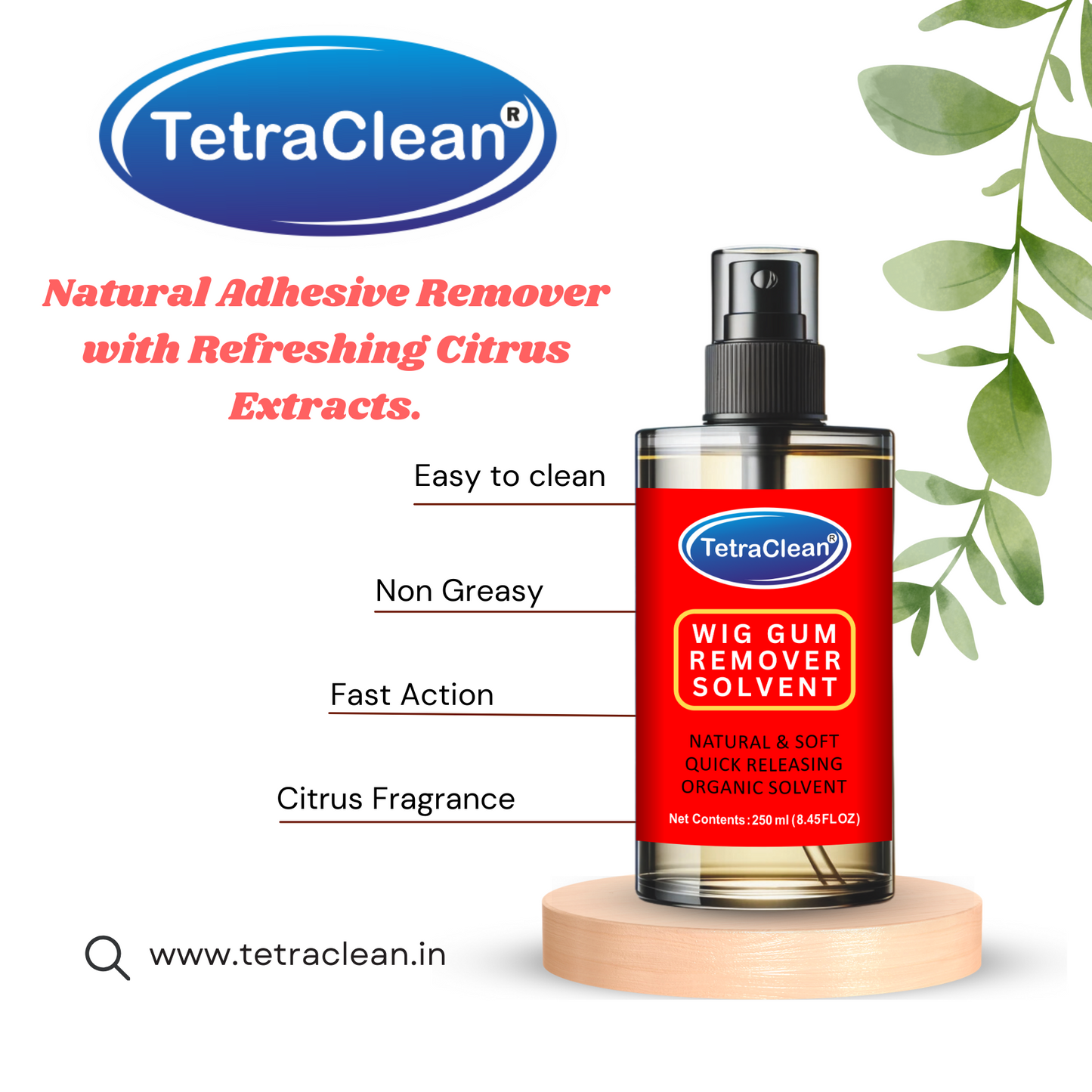 TetraClean Wig Gum Remover Solvent – 250ml