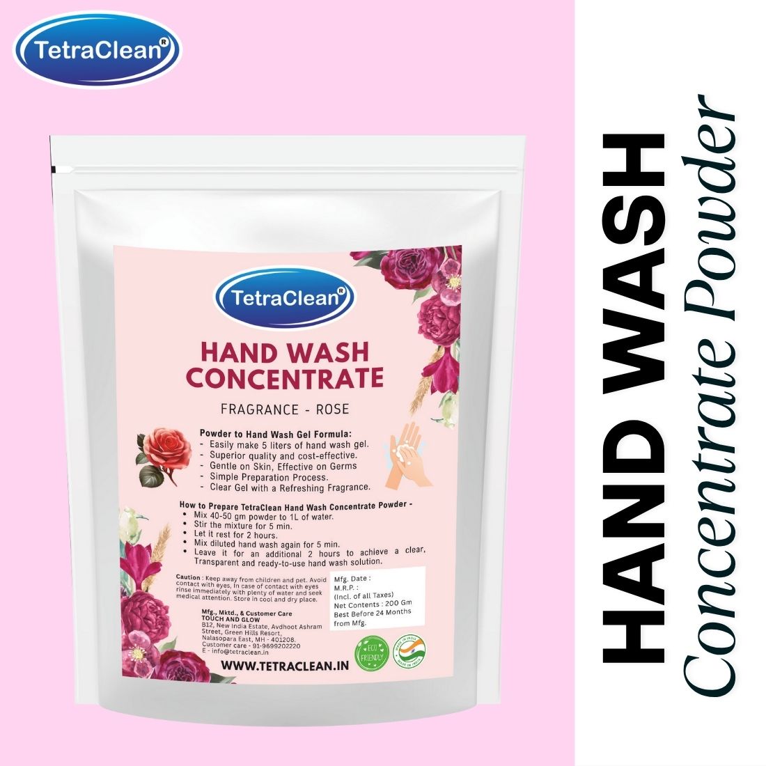 TetraClean Hand Wash Concentrate Rose, 200g