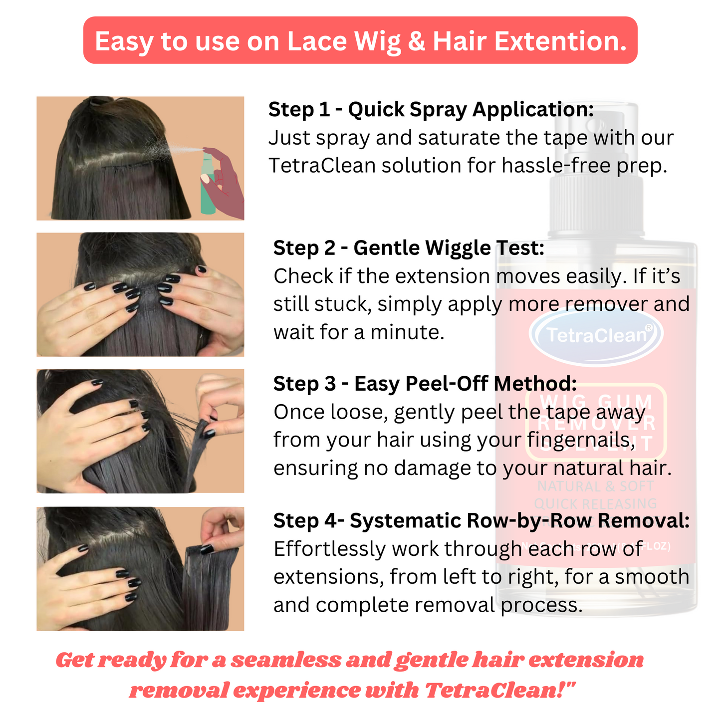 TetraClean Wig Gum Remover Solvent – 250ml