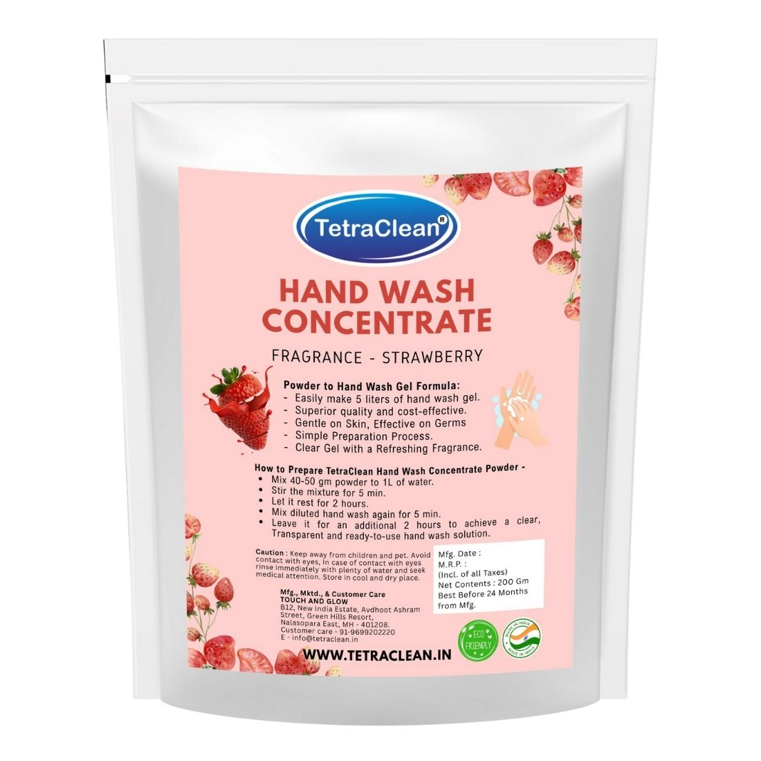 TetraClean Hand Wash Concentrate Strawberry, 200g