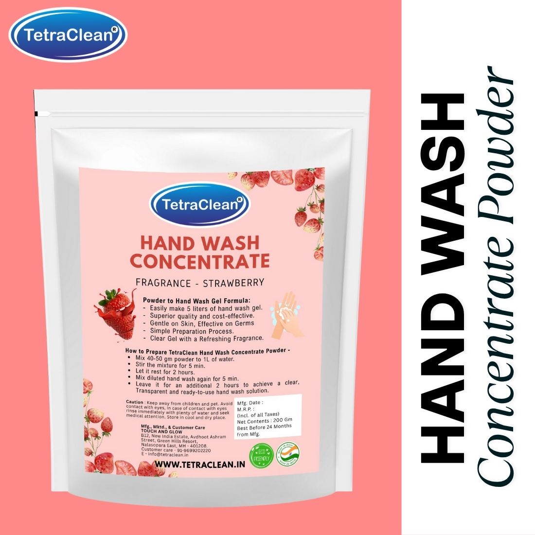 TetraClean Hand Wash Concentrate Strawberry, 200g