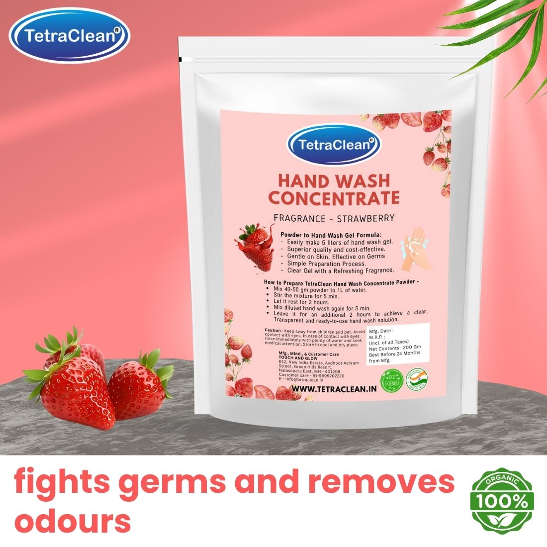 TetraClean Hand Wash Concentrate Strawberry, 200g