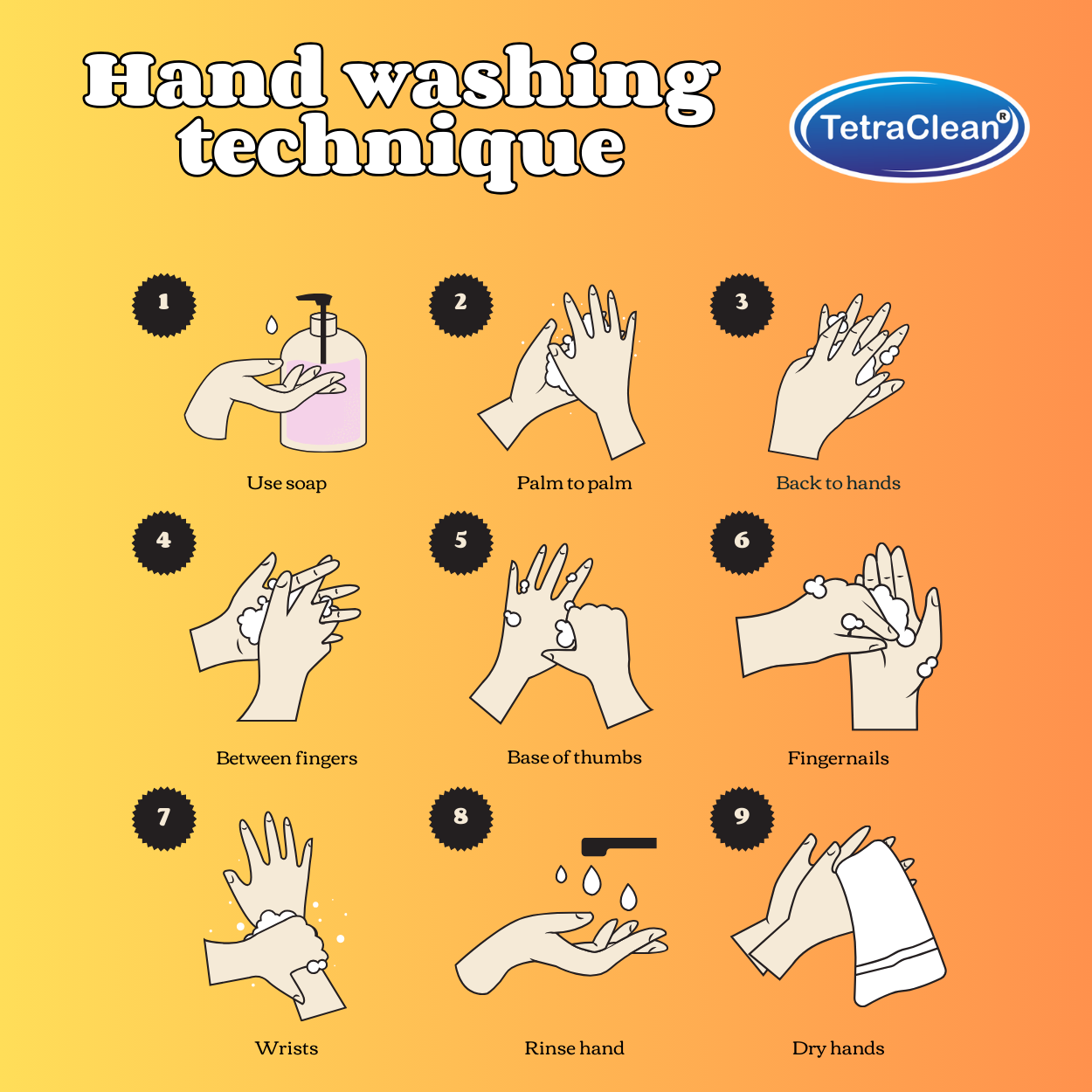 TetraClean Hand Wash Concentrate Powder Haldi Chandan - 500g