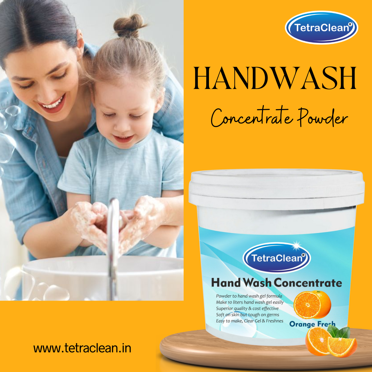 TetraClean Hand Wash Concentrate Powder Orange - 500g