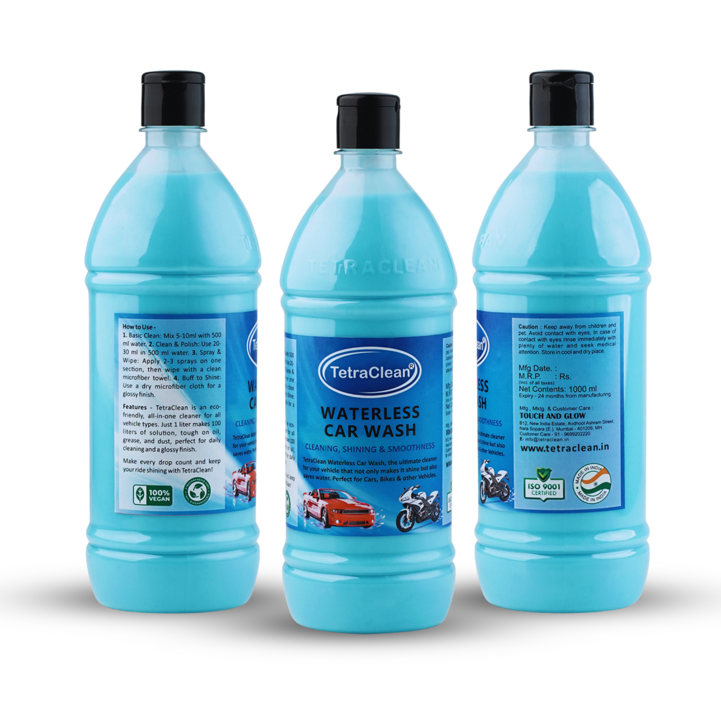 TetraClean Waterless Car Wash – Instant Shine 1,Ltr