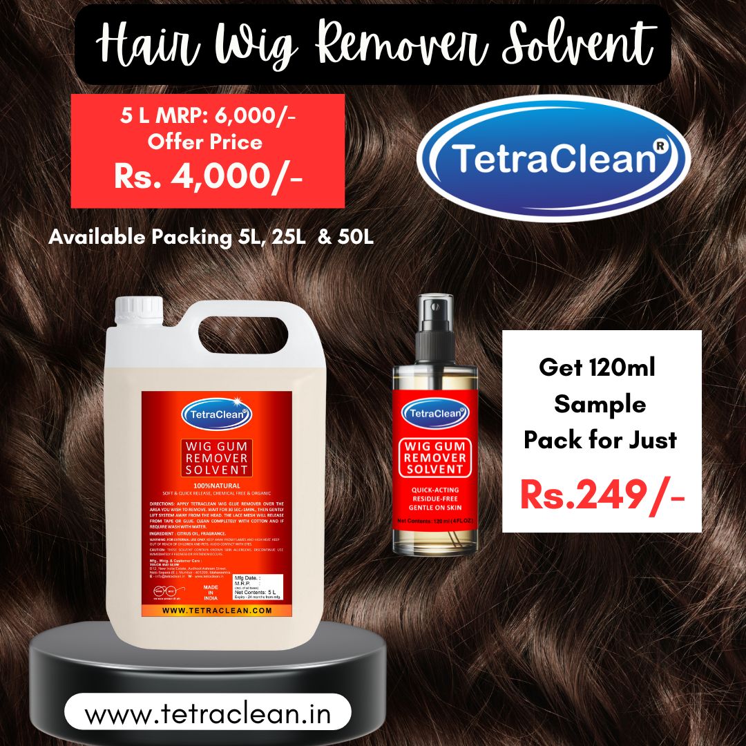 TetraClean Wig Gum Remover Solvent | Gentle & Fast-Acting - 5L