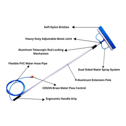 TetraClean Solar Panel Cleaning Brush 3 Meter