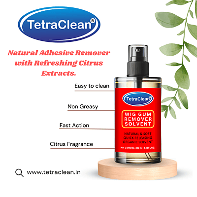 Tetraclean Hair Wig Adhesive Remover Solvent | Hair Glue Bonding Residue Remover | Removes Adhesive Hair Glue, Lace Wig, Toupees, Wig Tape, Double Sided Extension Tape / 120ML Tetraclean Hair Wig Adhesive Remover Solvent | Hair Glue Bonding Residue Remover | Removes Adhesive Hair Glue, Lace Wig, Toupees, Wig Tape, Double Sided Extension Tape / 120ML