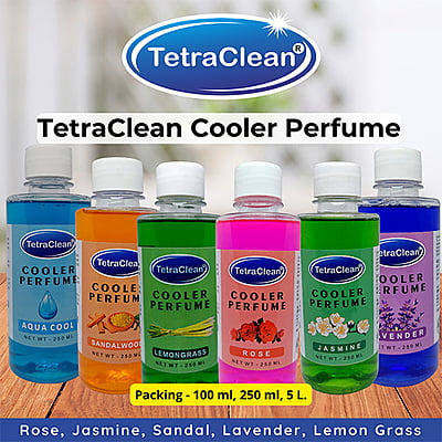 TetraClean Cooler Perfume Fountain Perfume 250ml Rose, Jasmine, Sandal, Lavender, Lemongrass, Aqua Cool