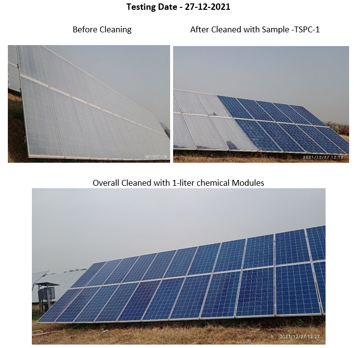 Organic Solar Panel Cleaner TSPC OR1 Remove Cement, Lime, Hard Water, Carbon, Coal, Bird Poop