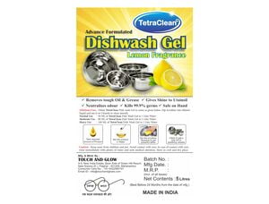 Dish Washing Gel with Lemon Fragrance - 5 L Dish Washing Gel with Lemon Fragrance - 5 L