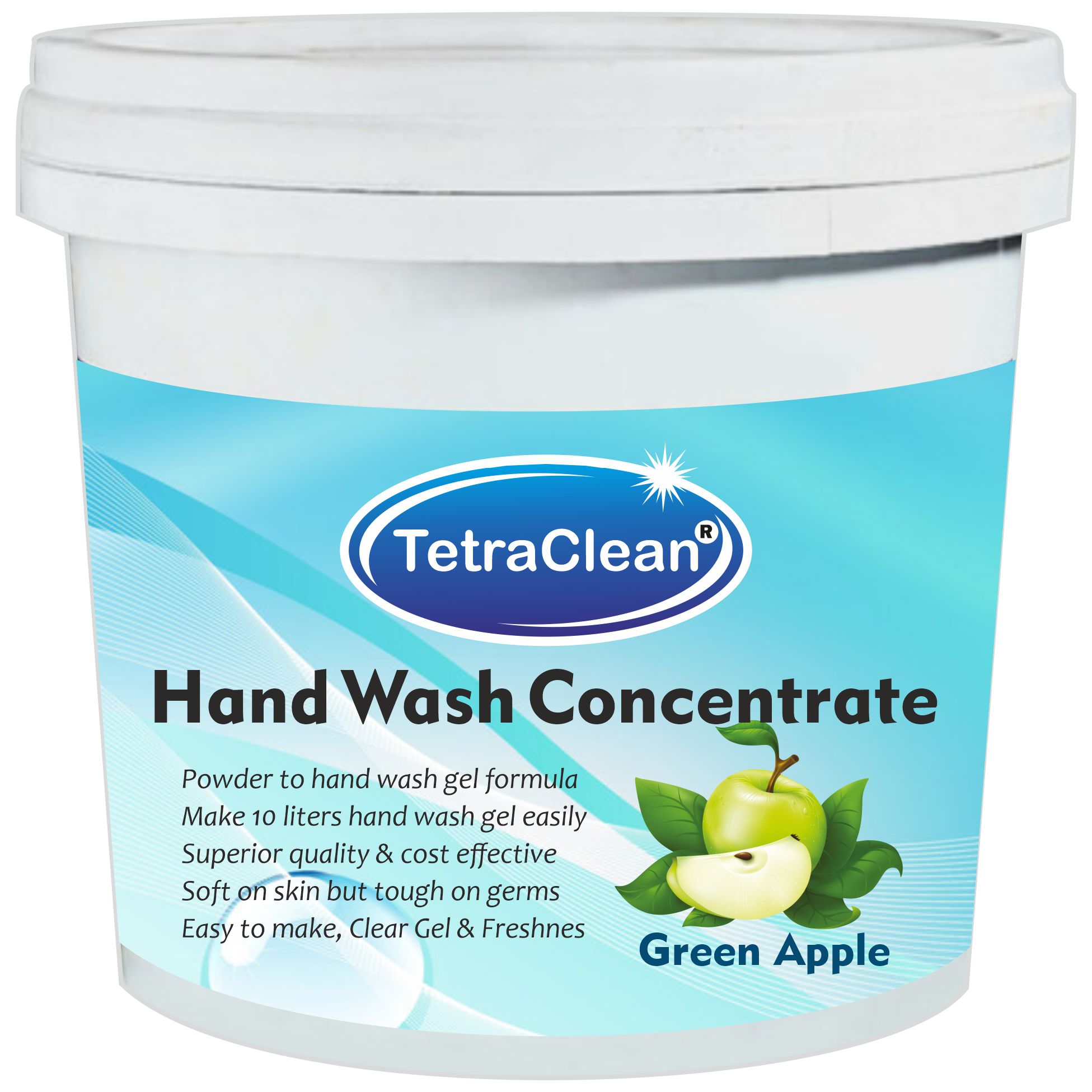 TetraClean Hand Wash Concentrate Powder - 500gm packing - with green apple fragrance