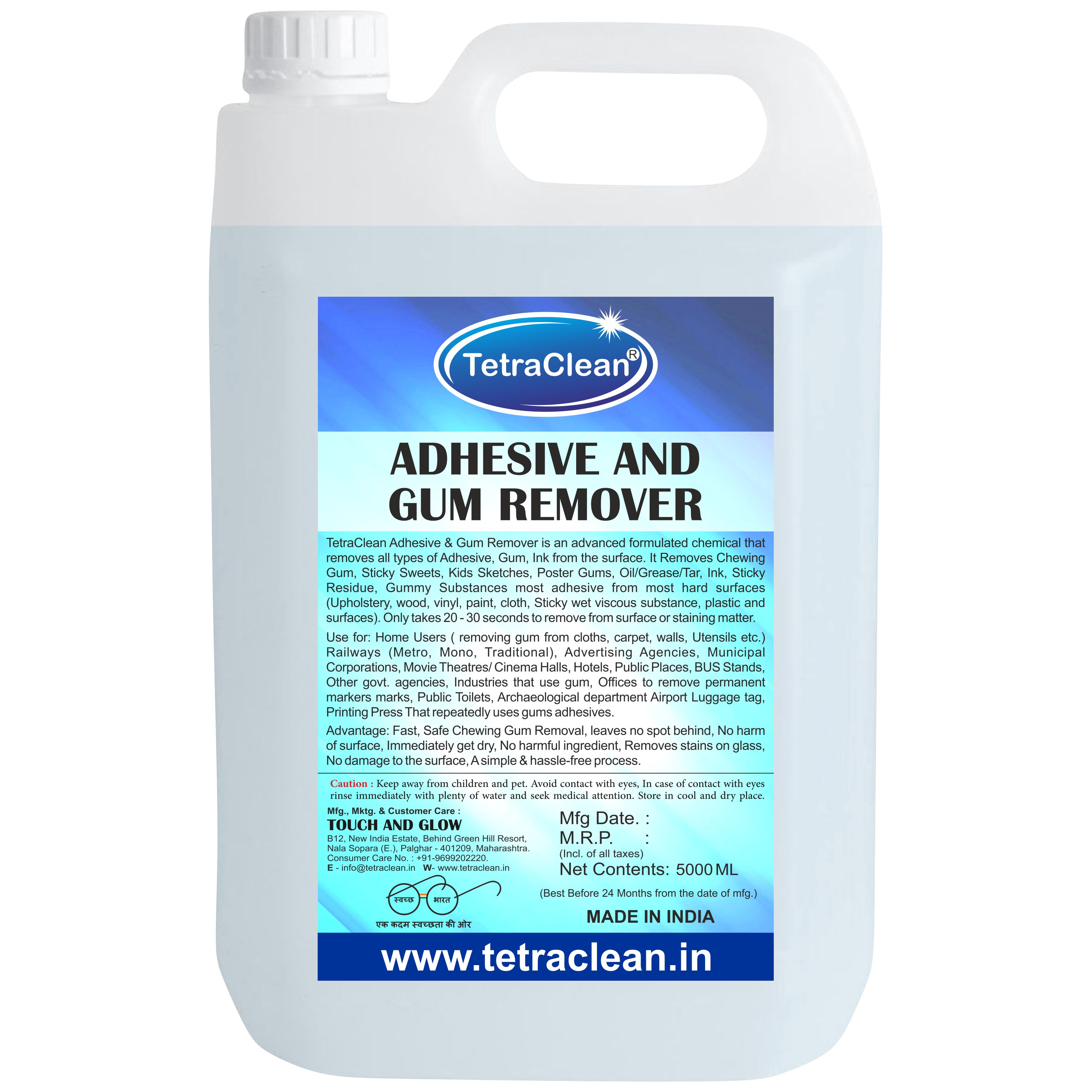 TetraClean all kind of Adhesive and Gum Remover (5L)