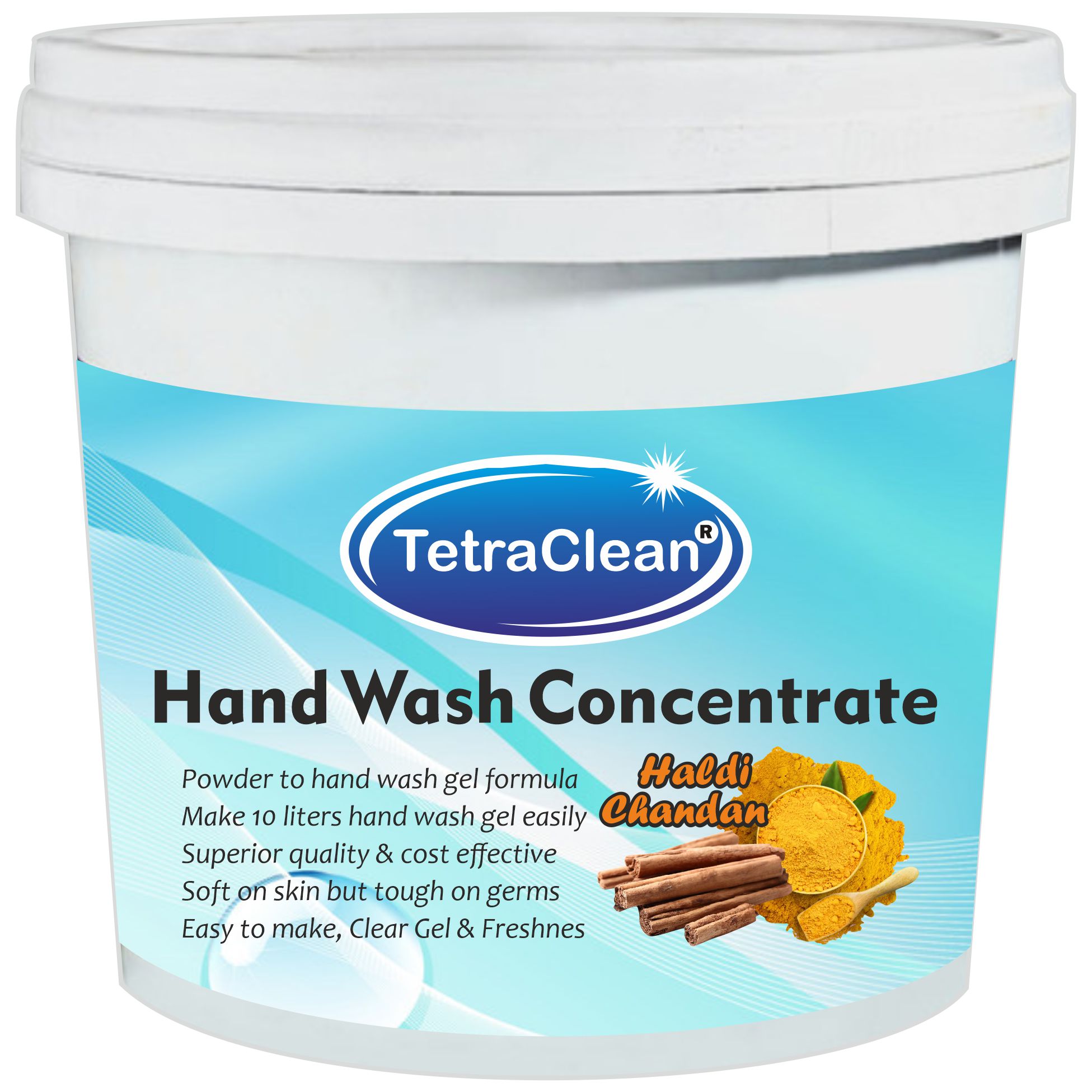TetraClean Hand Wash Concentrate Powder - 500gm packing - with haldi chandan fragrance