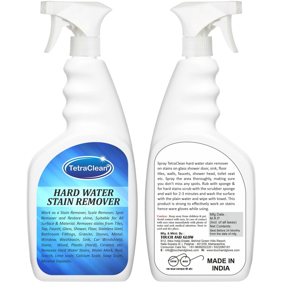 TetraClean Multipurpose Hard Water Stain Remover Stain Remover (500ml spray)