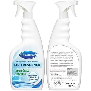 TetraClean Re-freshening Air Freshener with Lemon Grass Fragrance (500 ml Spray)- Room Freshener