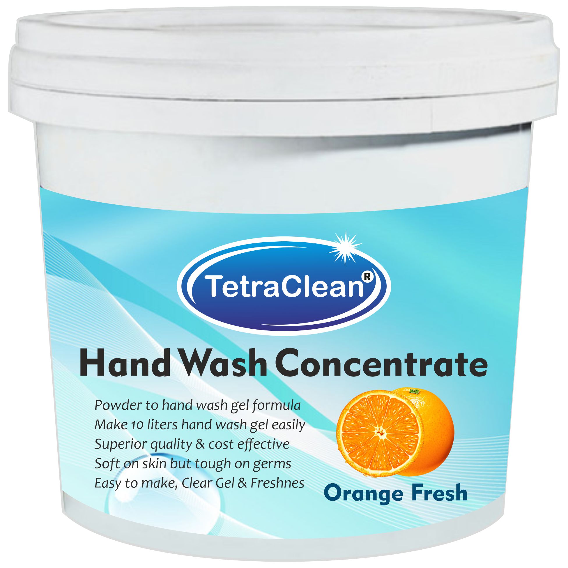 TetraClean Hand Wash Concentrate Powder - 500gm packing - with orange fragrance