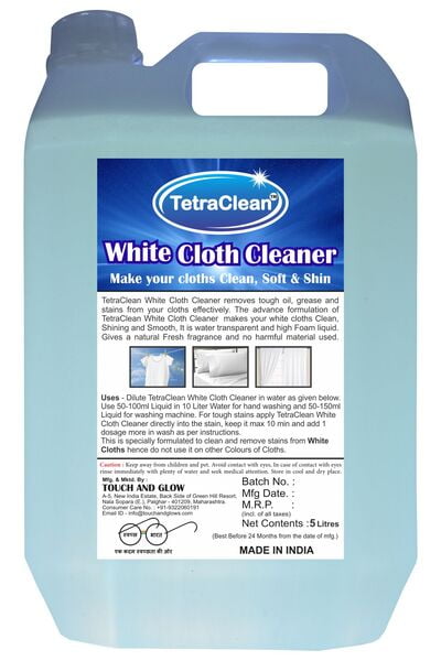 TetraClean White Cloth Cleaner and Brightener Liquid Detergent with Lavender Fragrance (5L) TetraClean White Cloth Cleaner and Brightener Liquid Detergent with Lavender Fragrance (5L)