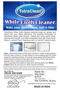 TetraClean White Cloth Cleaner and Brightener Liquid Detergent with Lavender Fragrance (5L)