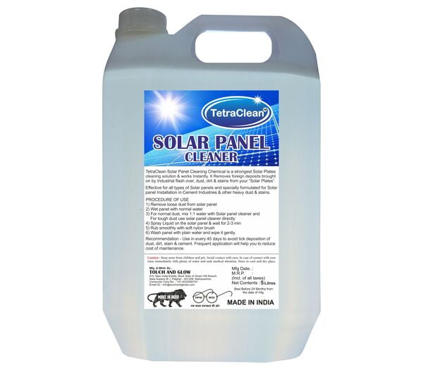 TetraClean Solar Panel Cleaner and Stain Remover (5L)