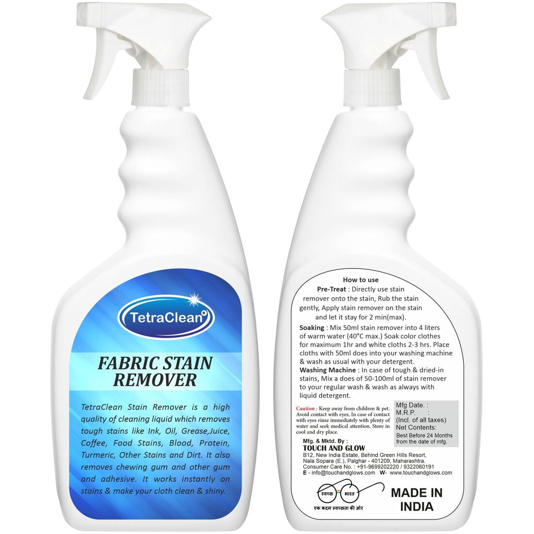 TetraClean Refrigerator Cleaner, Shiner and Stain Remover (500ml)