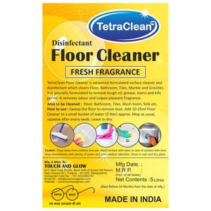 TetraClean Disinfectant Floor Cleaner Avaliable with Multiple Fragrance (5 L)