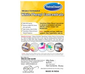 TetraClean White Phenyl Concentrate (5 litre) Avaliable in 11 Fragrance