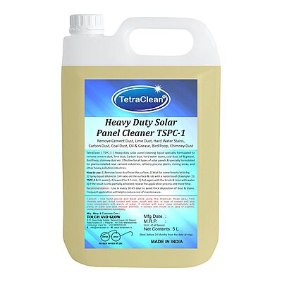 TetraClean Solar Panel Cleaner TSPC1 Remove Cement, Lime, Hard Water, Carbon, Coal, Bird Poop