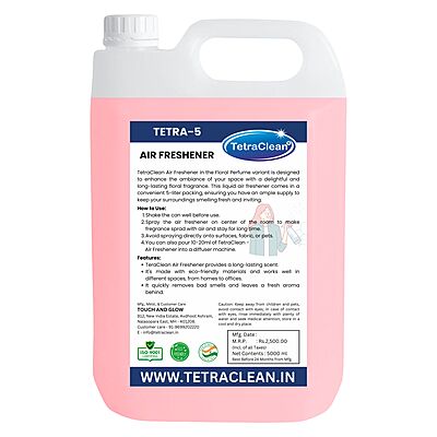 Tetra5 Air Freshener | Long-Lasting Floral Fragrance | Odor Eliminator for Home, Office & Commercial Use