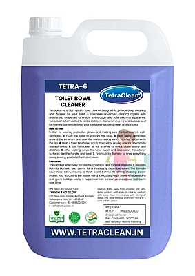 TetraClean Tetra6 Toilet Bowl Cleaner | Removes Tough Stains & Kills 99.9% Germs | Deep Cleaning & Odor Control Formula