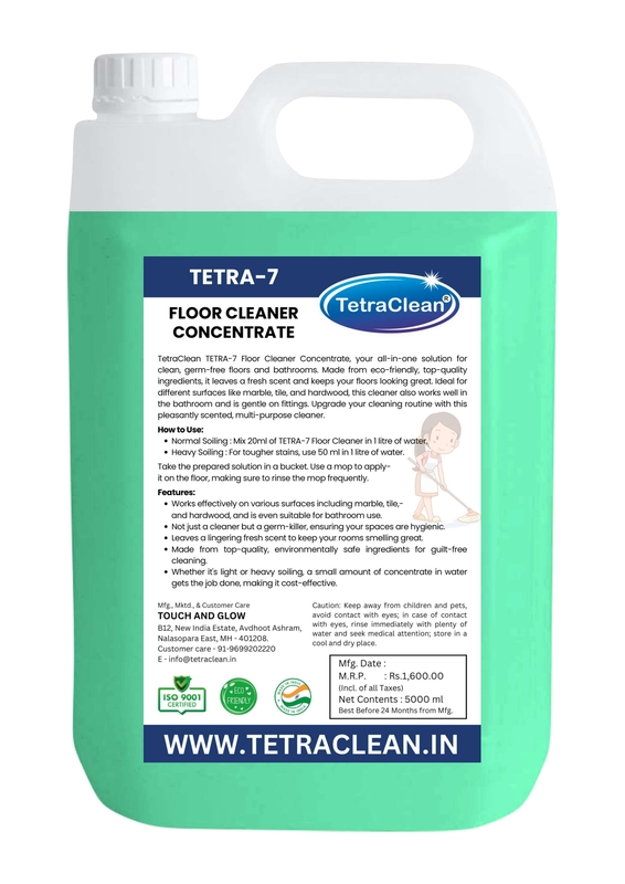 Tetraclean Tetra7 Floor Cleaner Concentrate | Multi-Surface Disinfectant & Stain Remover | Fresh Scent & Eco-Friendly Formula Tetraclean Tetra7 Floor Cleaner Concentrate | Multi-Surface Disinfectant & Stain Remover | Fresh Scent & Eco-Friendly Formula