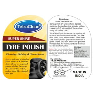 TetraClean Spray Tire Cleaner and Polish for Ultimate Shine of tire (500 ml) TetraClean Spray Tire Cleaner and Polish for Ultimate Shine of tire (500 ml)