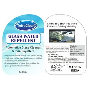 TetraClean Glass Cleaner and Water Repellent, Rain Repellent, Anti Fog, Anti Reflection TetraClean Glass Cleaner and Water Repellent, Rain Repellent, Anti Fog, Anti Reflection