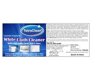 TetraClean White Cloth Cleaner and Brightener Liquid Detergent with Lavender Fragrance (1L)