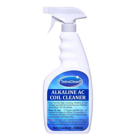TetraClean Alkaline AC Coil Cleaner – High Foaming Formula for Deep Cleaning of AC Coils, Condensers & Evaporators – Enhances Cooling & Air Circulation (500ml)